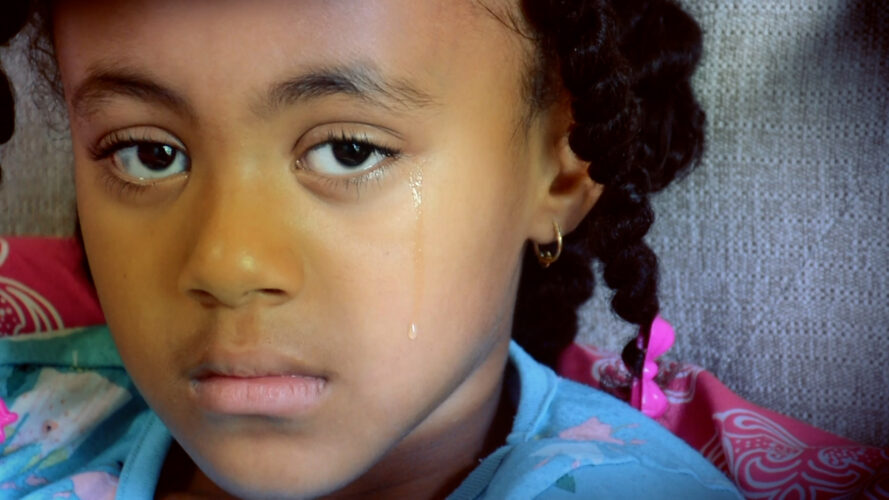 Girl with tear