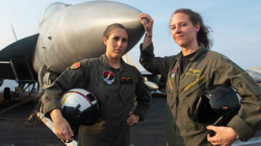 Two women in the US Military