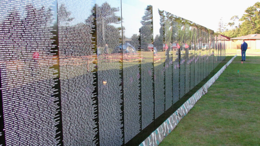 The wall at the Vietnam Memorial