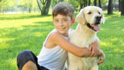 A boy and his dog