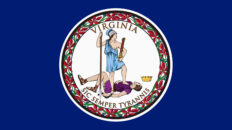 State Seal of Virginia on the flag