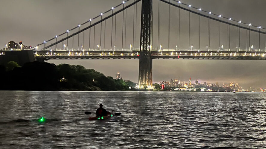 Maya Merhige swims in the East River