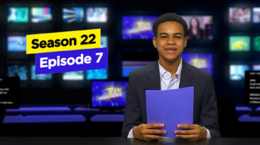 Reed in the anchor chair for Teen Kids News