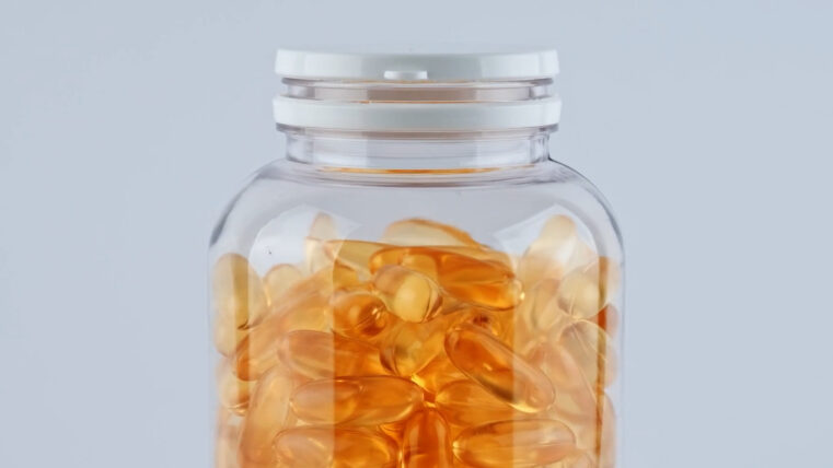 A jar of supplements