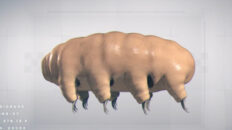 A tardigrade poses for a picture