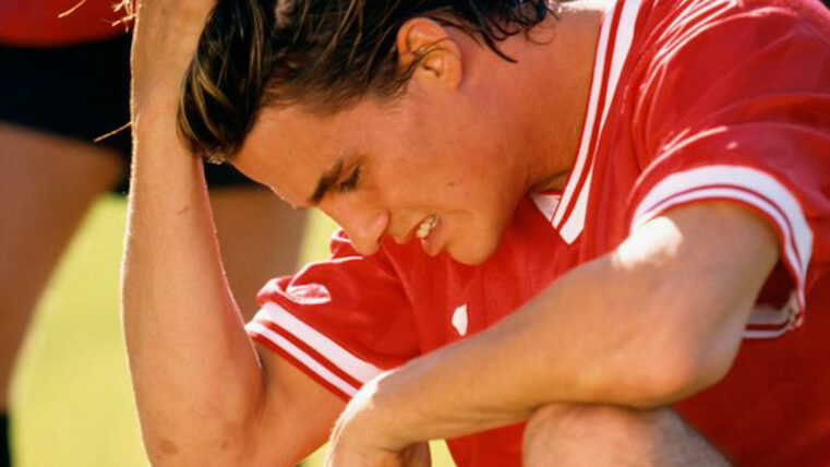 Stressed out athlete