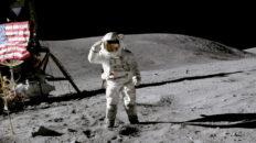 Apollo astronaut on the moon