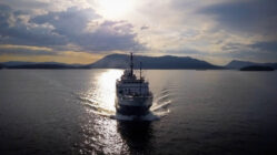 A ship on the Canadian coastline