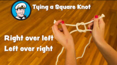 How to tie a square knot