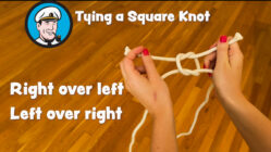 How to tie a square knot