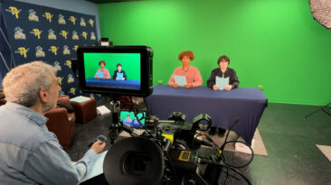 Contest winners in the studio